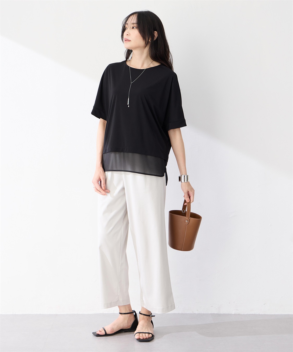 A/C DESIGN BY ALPHA CUBIC ワイドストレートパンツ【接触冷感・UVカット】_sub_8