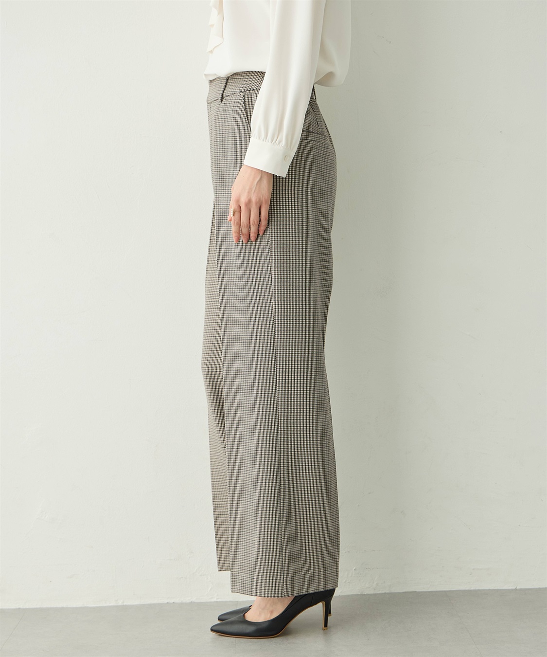 A/C DESIGN BY ALPHA CUBIC ローズ加工セミワインドパンツ_sub_2