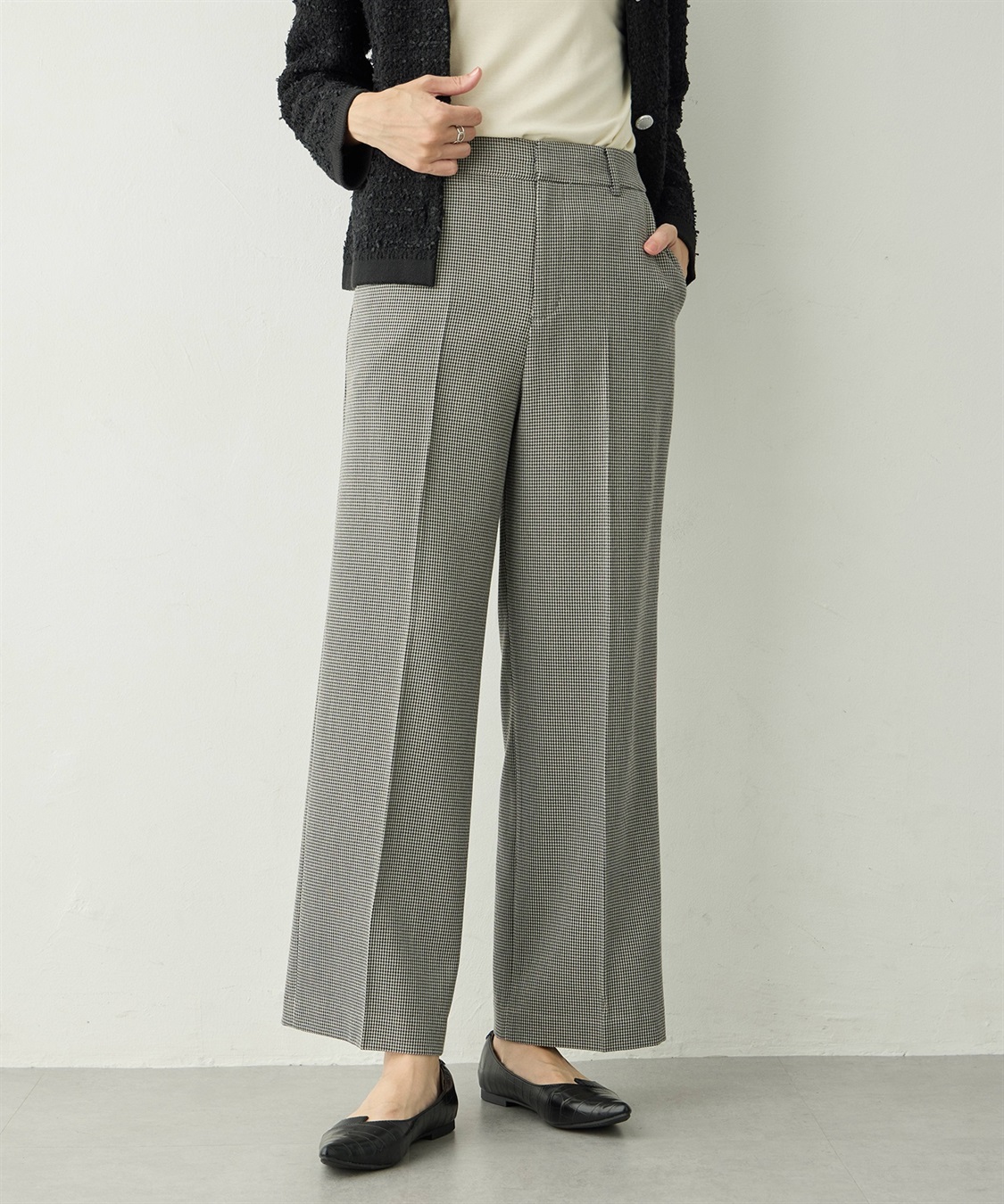 A/C DESIGN BY ALPHA CUBIC ローズ加工セミワインドパンツ_sub_4