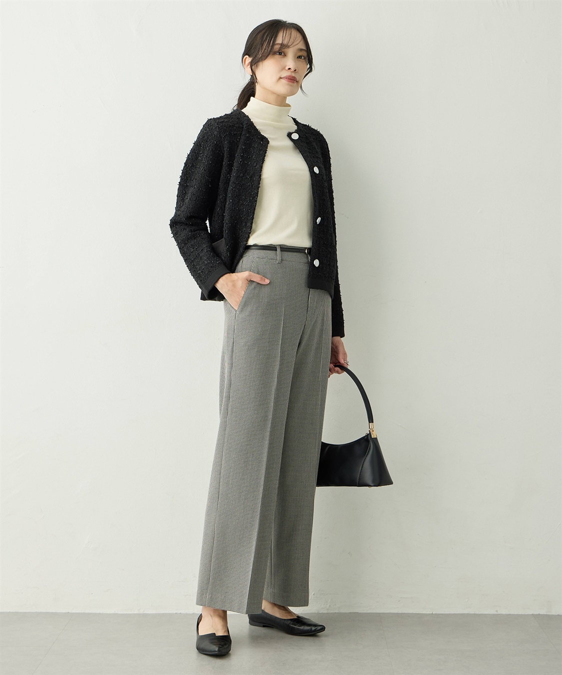 A/C DESIGN BY ALPHA CUBIC ローズ加工セミワインドパンツ_sub_5