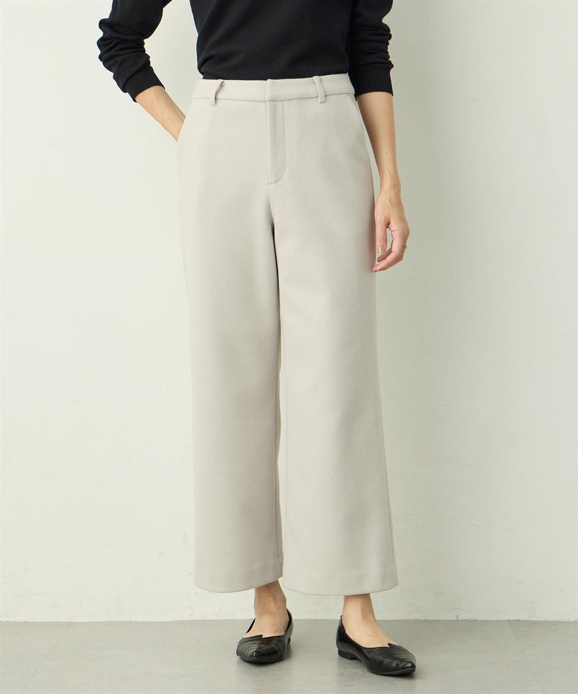 A/C DESIGN BY ALPHA CUBIC 起毛ワイドパンツ_sub_1