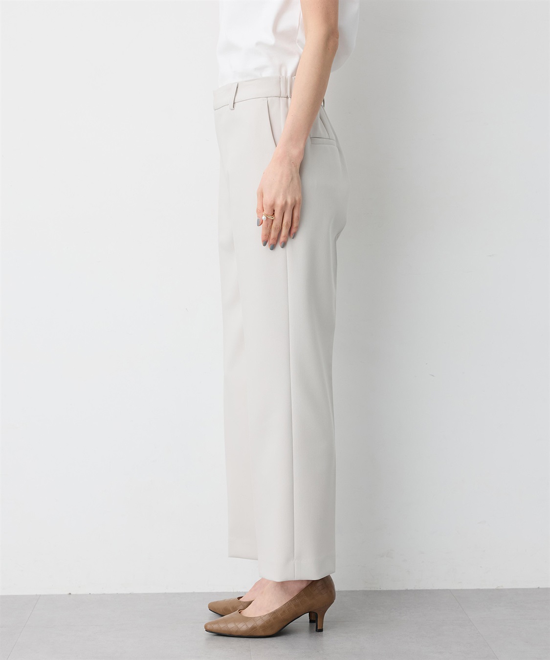 A/C DESIGN BY ALPHA CUBIC ストレッチ テーパードパンツ_sub_2