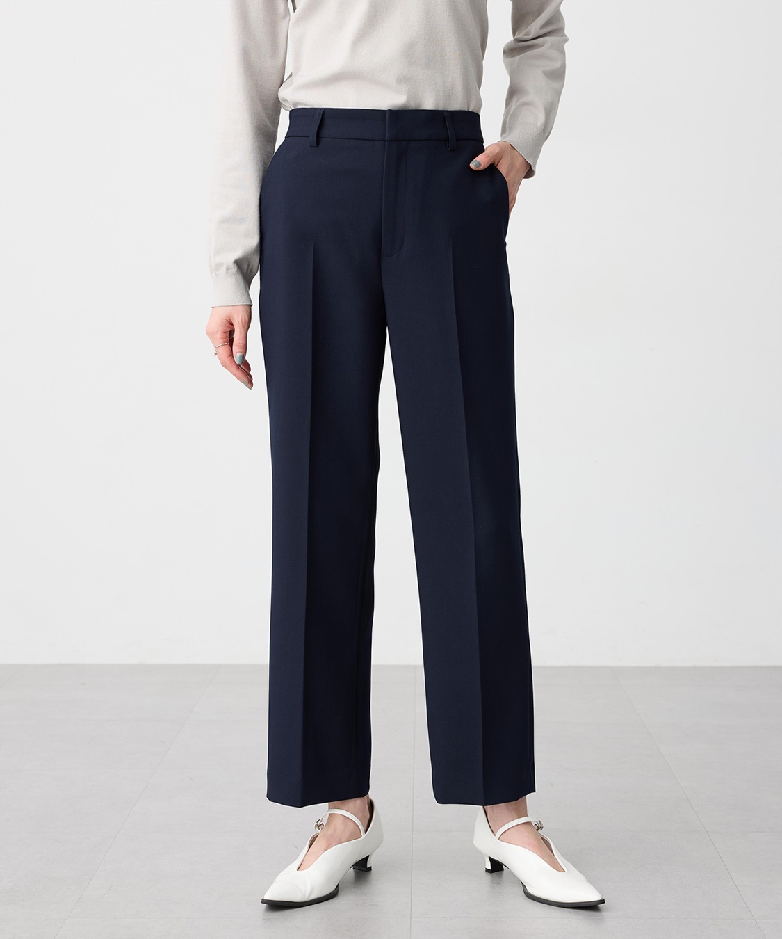 A/C DESIGN BY ALPHA CUBIC ストレッチ テーパードパンツ_sub_4