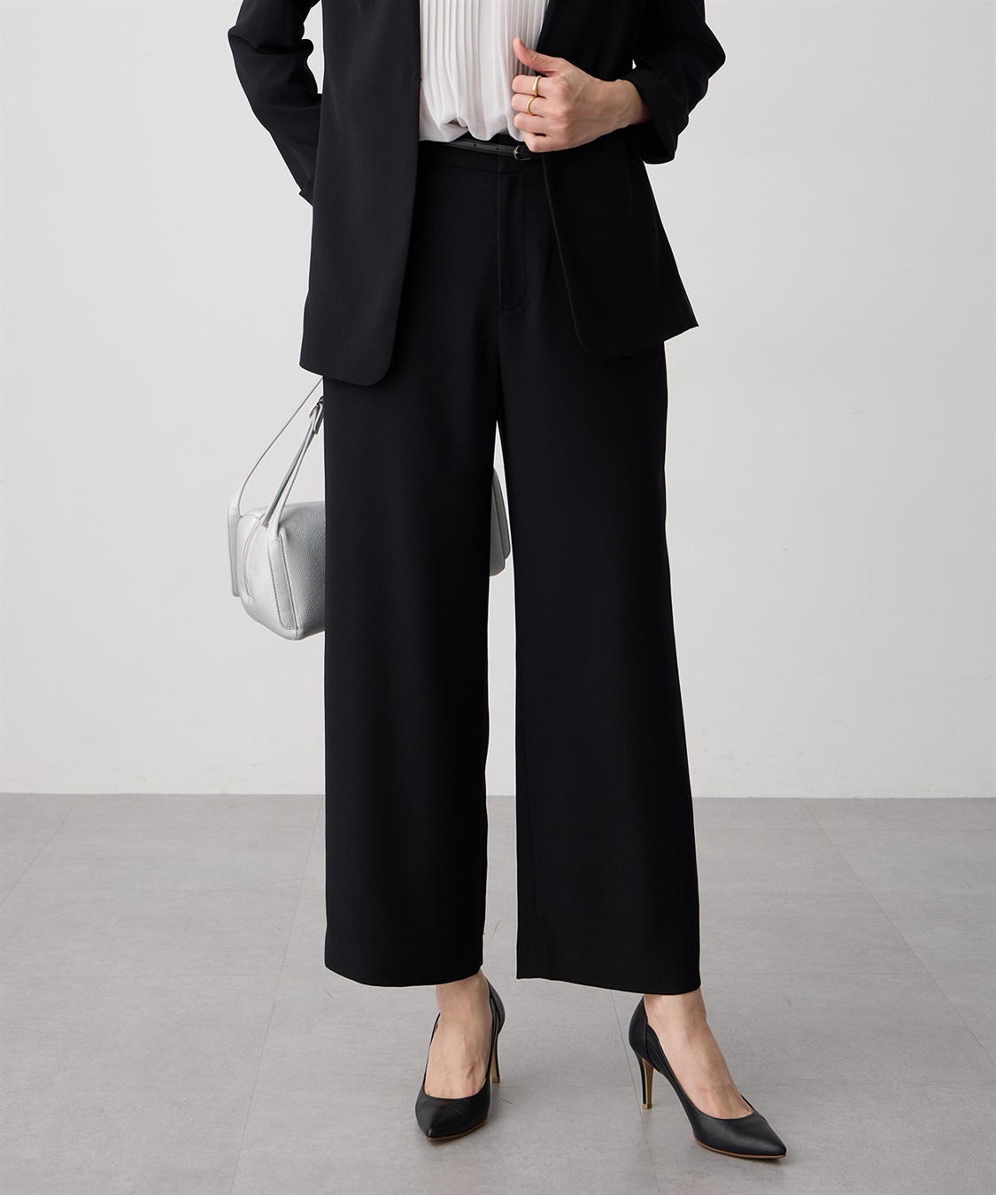 A/C DESIGN BY ALPHA CUBIC ストレッチジョーゼットストレートパンツ【接触冷感・UVカット・吸水速乾・セットアップ対応】_sub_7