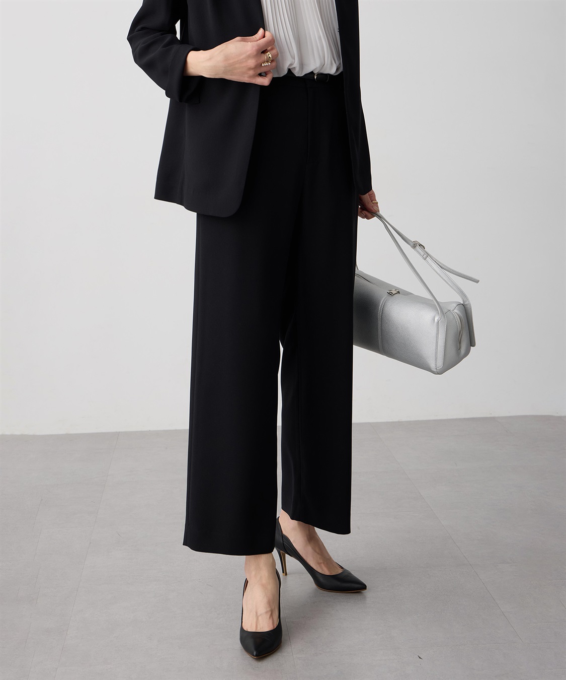 A/C DESIGN BY ALPHA CUBIC ストレッチジョーゼットストレートパンツ【接触冷感・UVカット・吸水速乾・セットアップ対応】_sub_8