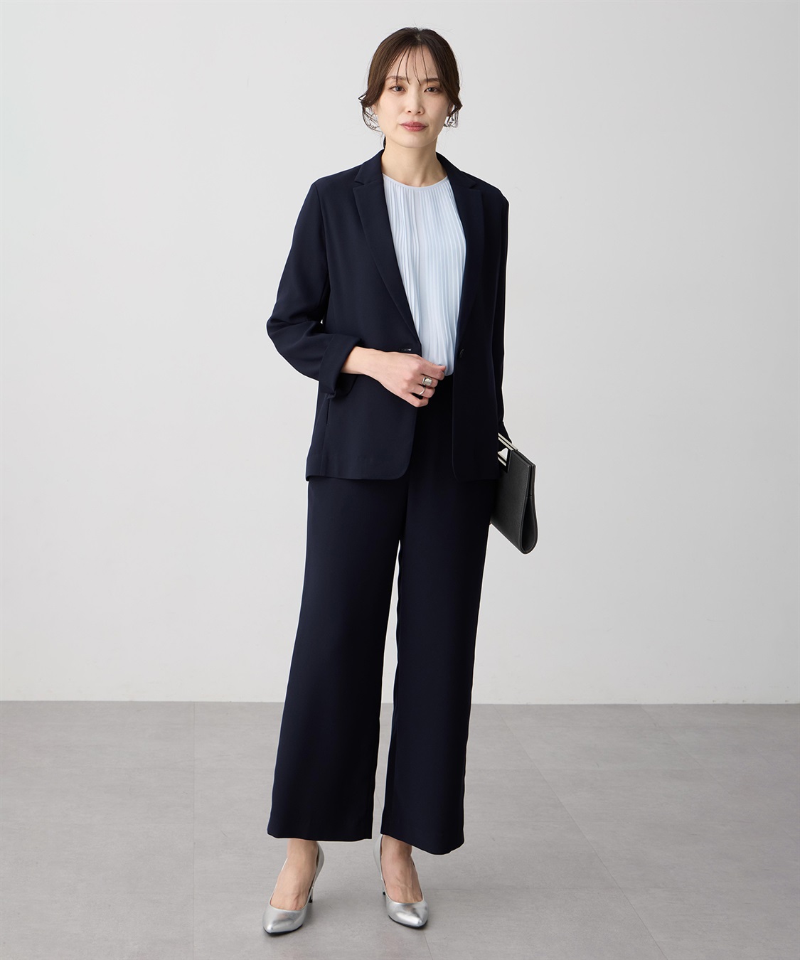 A/C DESIGN BY ALPHA CUBIC ストレッチジョーゼットストレートパンツ【接触冷感・UVカット・吸水速乾・セットアップ対応】_sub_13