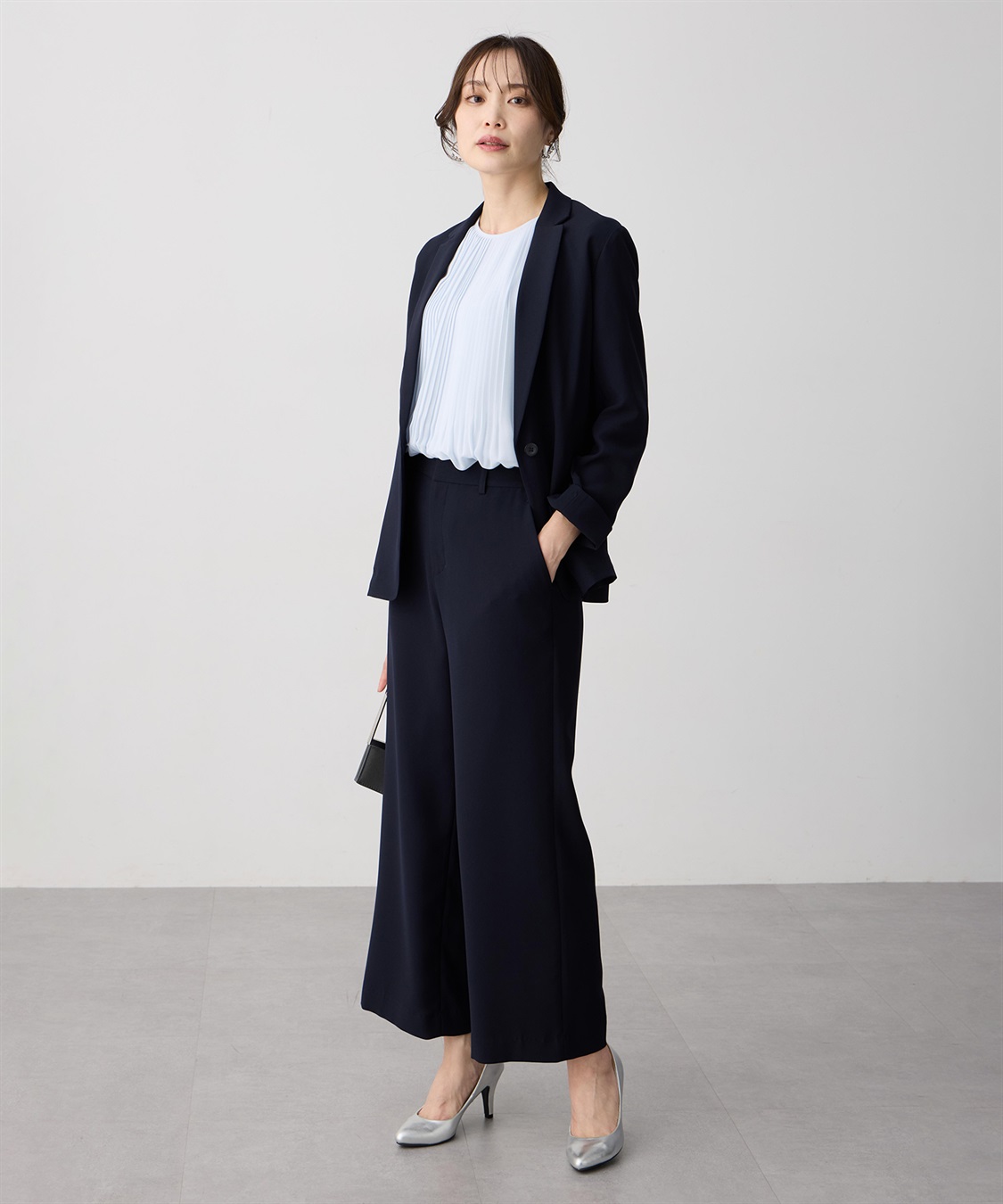 A/C DESIGN BY ALPHA CUBIC ストレッチジョーゼットストレートパンツ【接触冷感・UVカット・吸水速乾・セットアップ対応】_sub_14