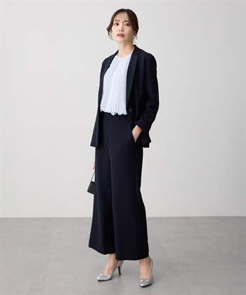 A/C DESIGN BY ALPHA CUBIC ストレッチジョーゼットストレートパンツ【接触冷感・UVカット・吸水速乾・セットアップ対応】_subthumb_14