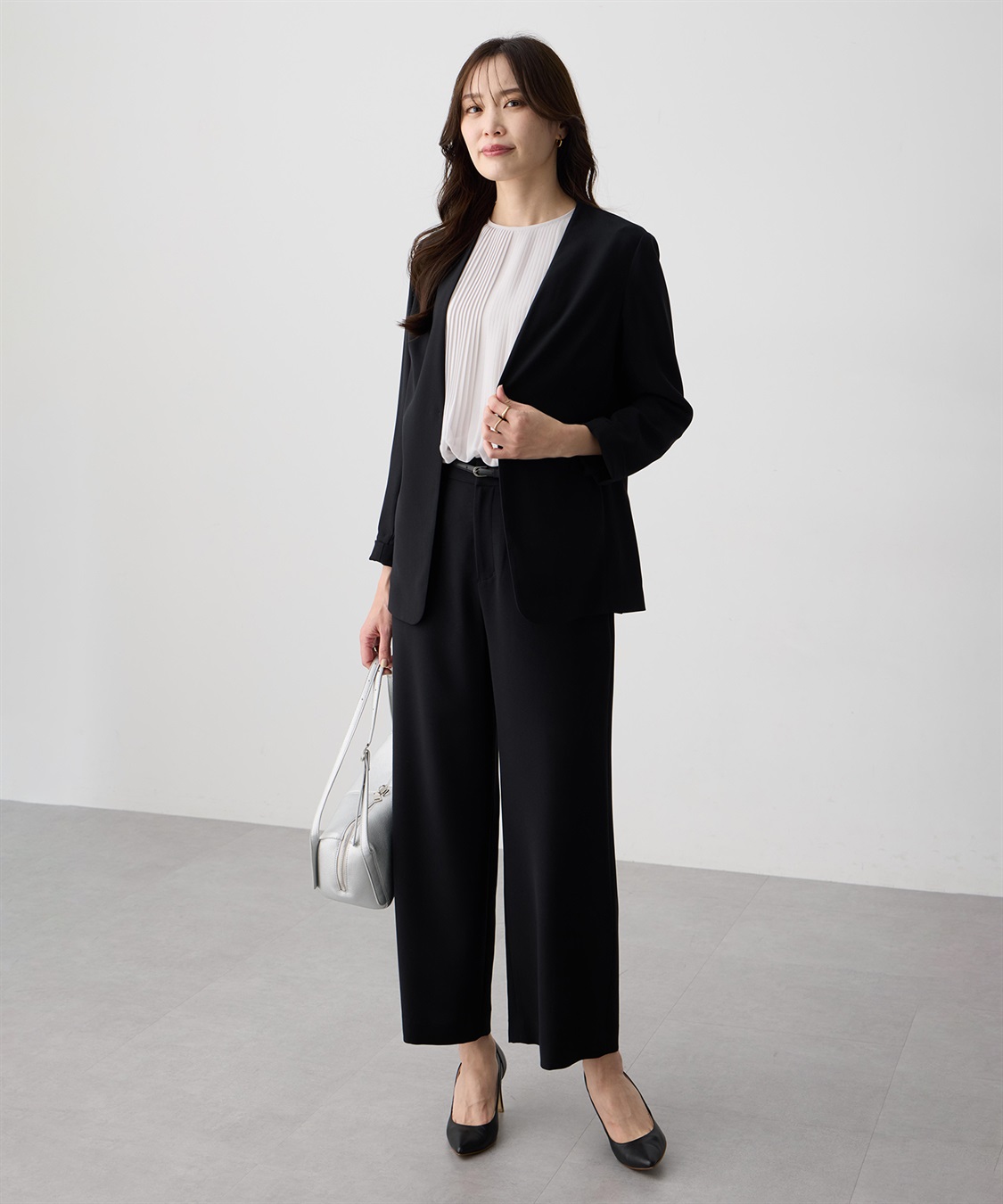 A/C DESIGN BY ALPHA CUBIC ストレッチジョーゼットストレートパンツ【接触冷感・UVカット・吸水速乾・セットアップ対応】_sub_17