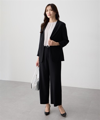 A/C DESIGN BY ALPHA CUBIC ストレッチジョーゼットストレートパンツ【接触冷感・UVカット・吸水速乾・セットアップ対応】_subthumb_17