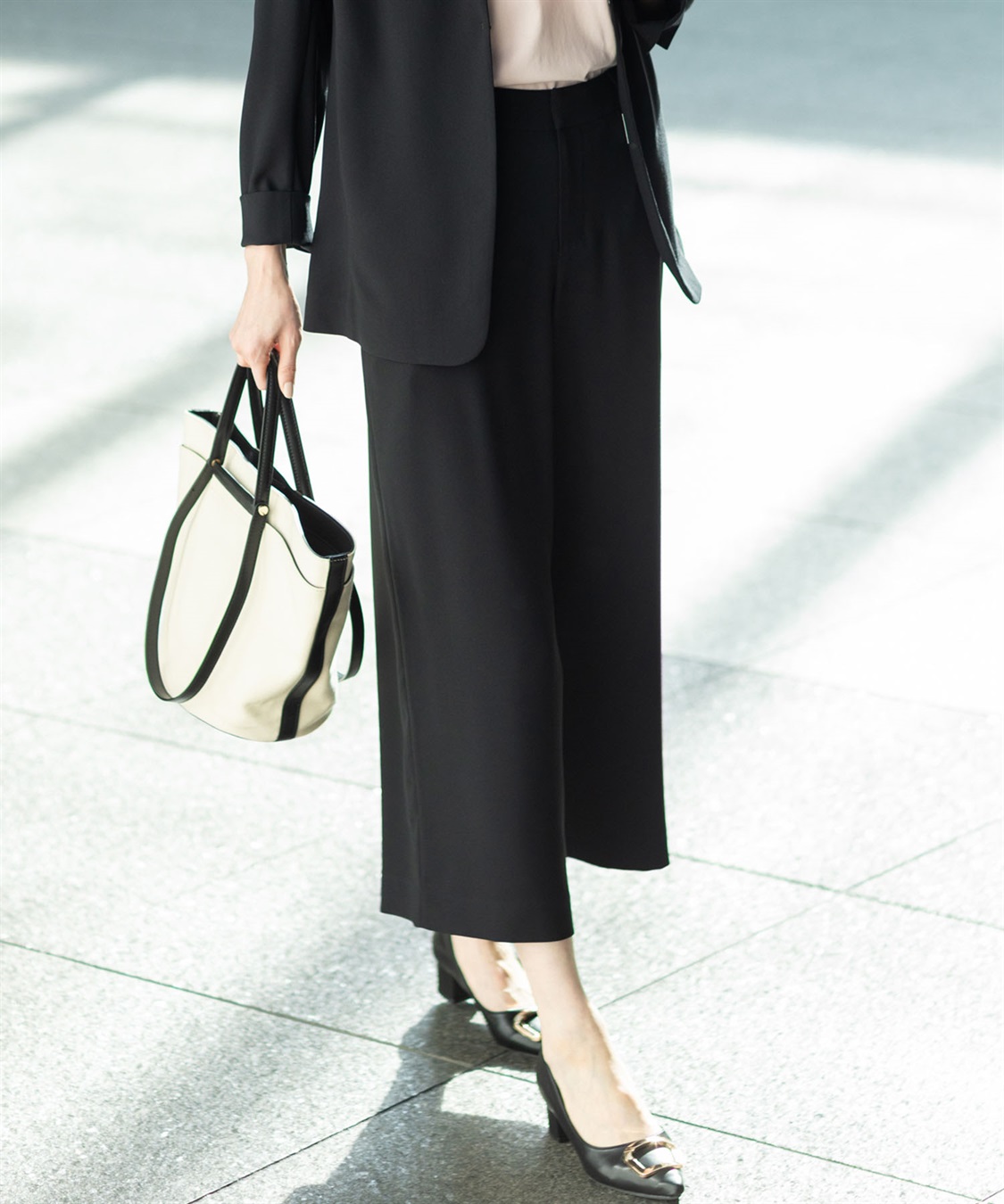 A/C DESIGN BY ALPHA CUBIC ストレッチジョーゼットワイドパンツ【接触冷感・UVカット・吸水速乾・セットアップ対応】_sub_2