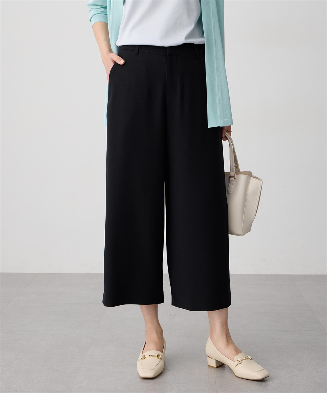 A/C DESIGN BY ALPHA CUBIC ストレッチジョーゼットワイドパンツ【接触冷感・UVカット・吸水速乾・セットアップ対応】_sub_11