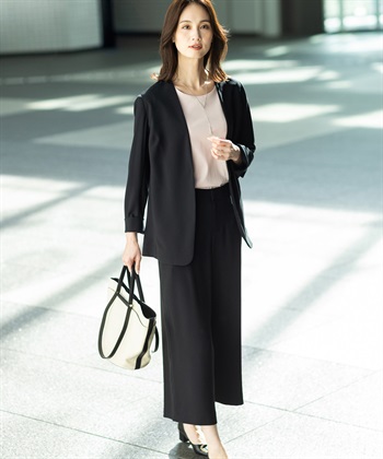 A/C DESIGN BY ALPHA CUBIC ストレッチジョーゼットワイドパンツ【接触冷感・UVカット・吸水速乾・セットアップ対応】_subthumb_12