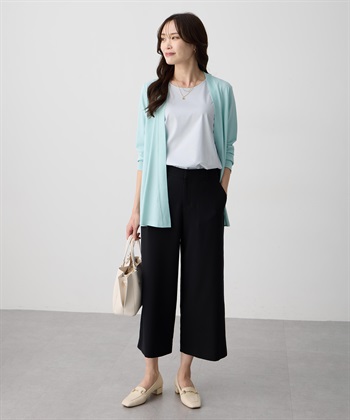 A/C DESIGN BY ALPHA CUBIC ストレッチジョーゼットワイドパンツ【接触冷感・UVカット・吸水速乾・セットアップ対応】_subthumb_14