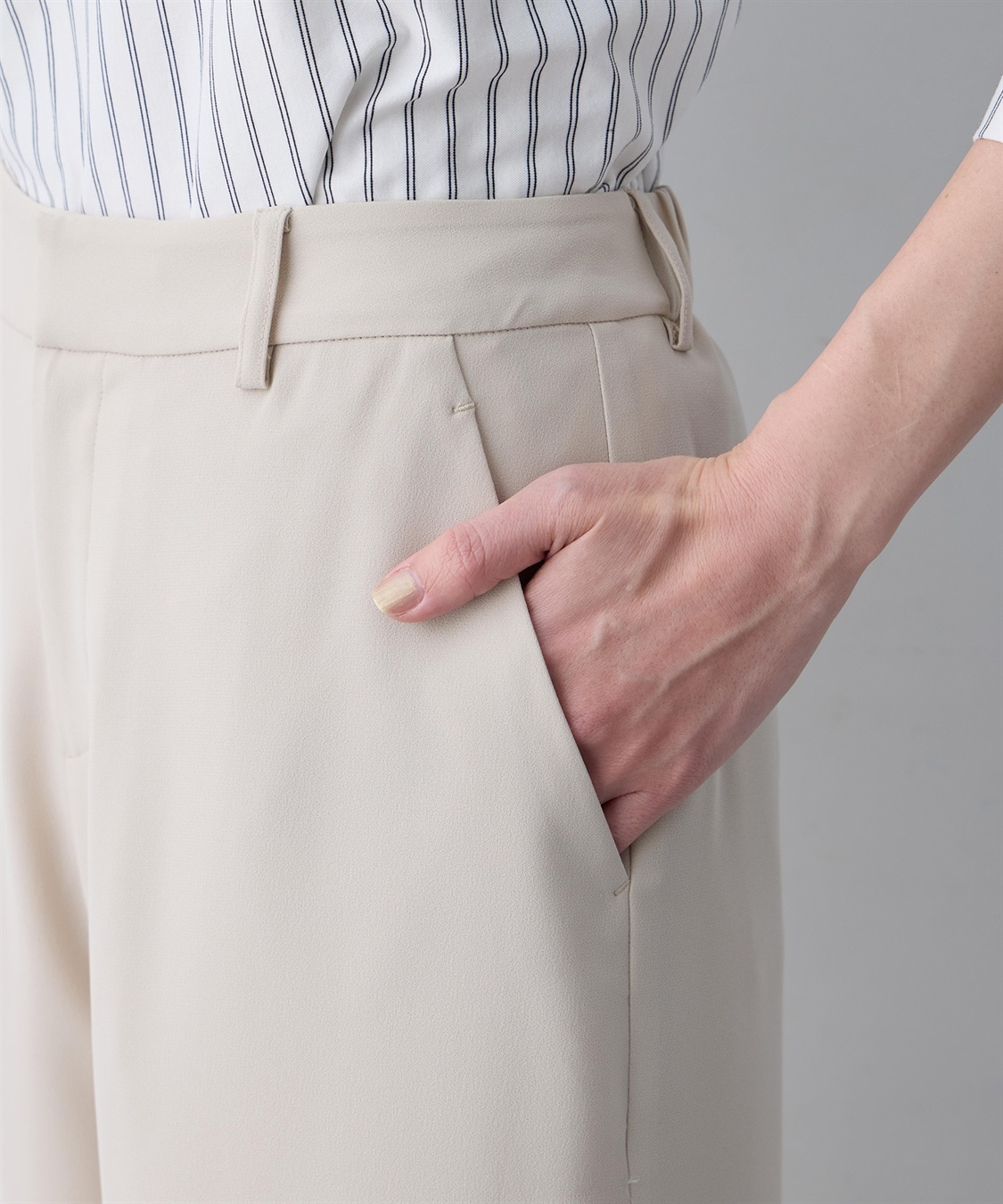 A/C DESIGN BY ALPHA CUBIC ストレッチジョーゼットワイドパンツ【接触冷感・UVカット・吸水速乾・セットアップ対応】_sub_22