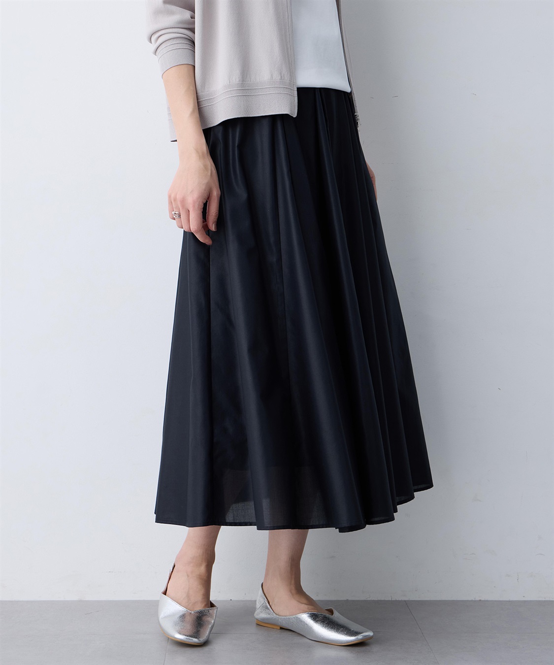 A/C DESIGN BY ALPHA CUBIC フロントプリーツスカート_sub_2