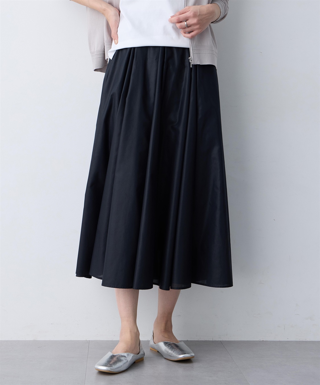 A/C DESIGN BY ALPHA CUBIC フロントプリーツスカート_sub_3