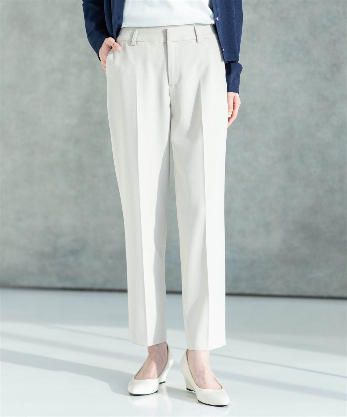 A/C DESIGN BY ALPHA CUBIC ストレッチテーパードパンツ【後ろウエストゴム】_sub_2