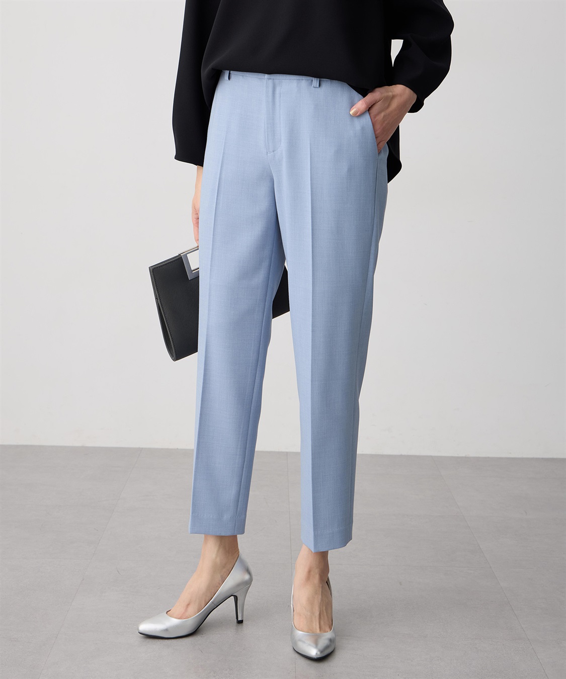 A/C DESIGN BY ALPHA CUBIC ストレッチテーパードパンツ【後ろウエストゴム】_sub_6