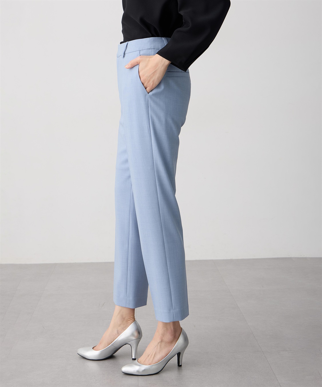 A/C DESIGN BY ALPHA CUBIC ストレッチテーパードパンツ【後ろウエストゴム】_sub_7