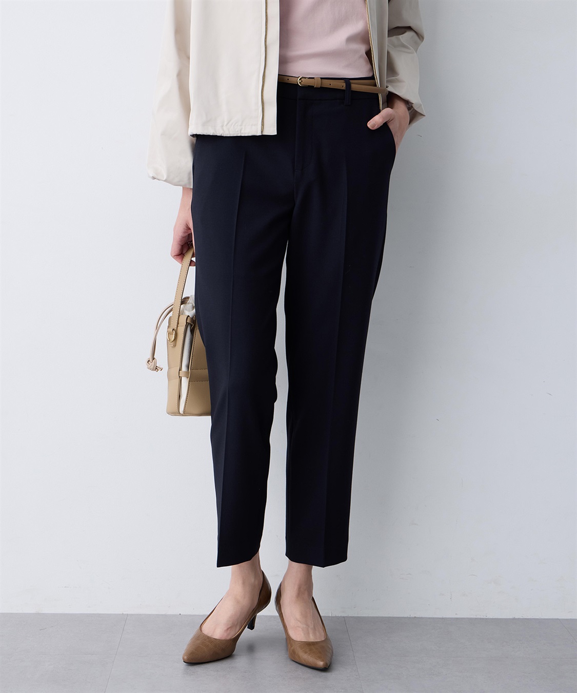 A/C DESIGN BY ALPHA CUBIC ストレッチテーパードパンツ【後ろウエストゴム】_sub_9