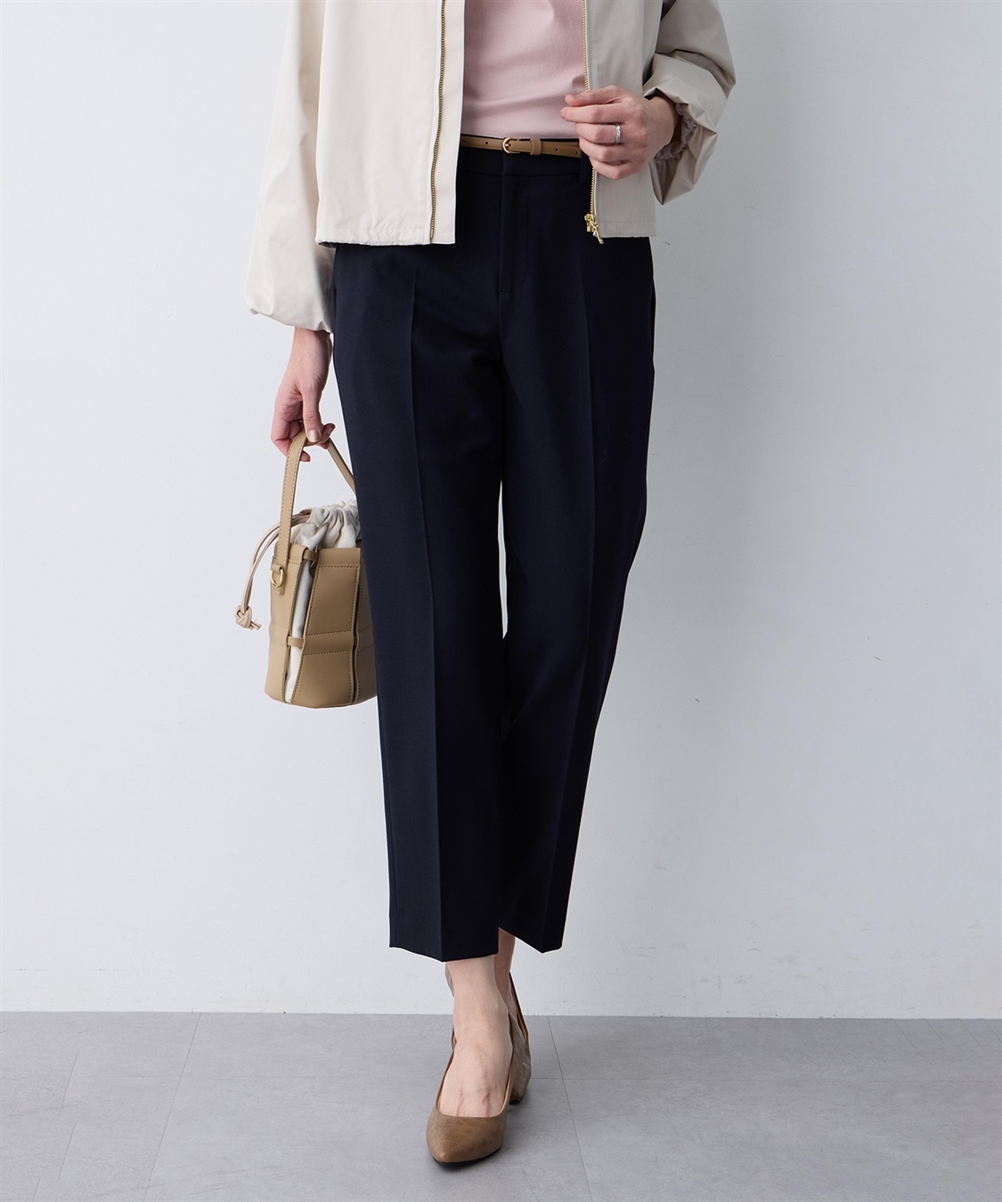 A/C DESIGN BY ALPHA CUBIC ストレッチテーパードパンツ【後ろウエストゴム】_sub_10