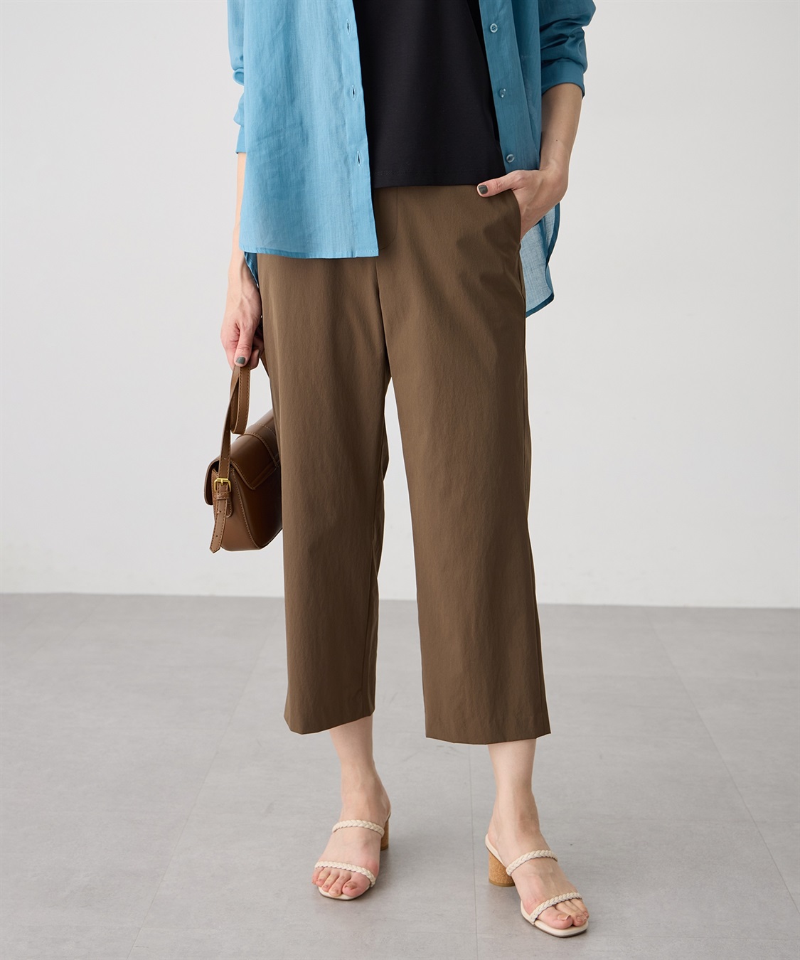 A/C DESIGN BY ALPHA CUBIC ストレッチワイドパンツ【接触冷感・後ろウエストゴム】_sub_1