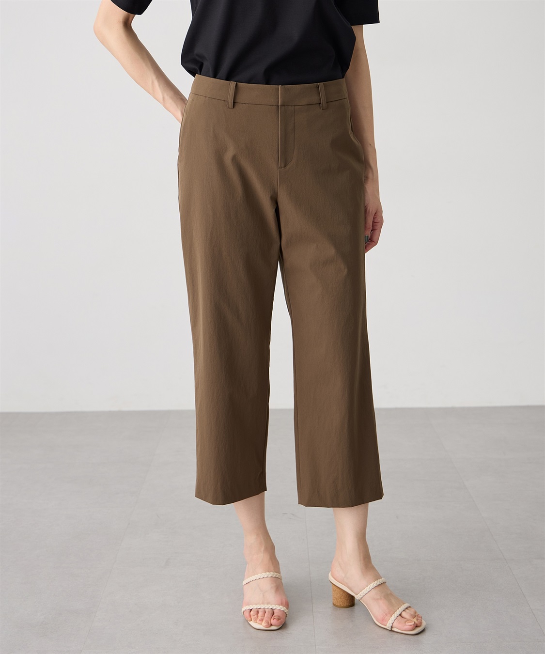 A/C DESIGN BY ALPHA CUBIC ストレッチワイドパンツ【接触冷感・後ろウエストゴム】_sub_2