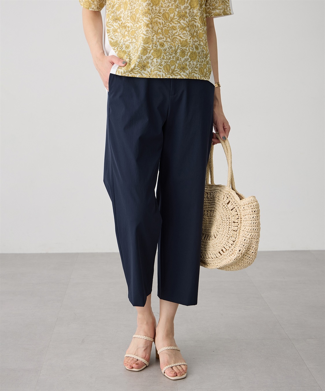 A/C DESIGN BY ALPHA CUBIC ストレッチワイドパンツ【接触冷感・後ろウエストゴム】_sub_5