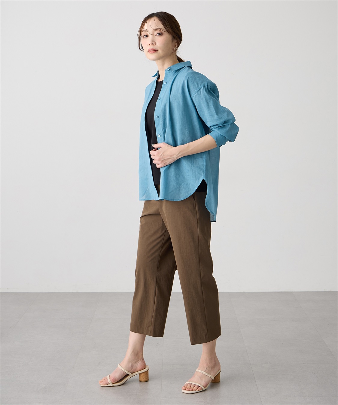 A/C DESIGN BY ALPHA CUBIC ストレッチワイドパンツ【接触冷感・後ろウエストゴム】_sub_21