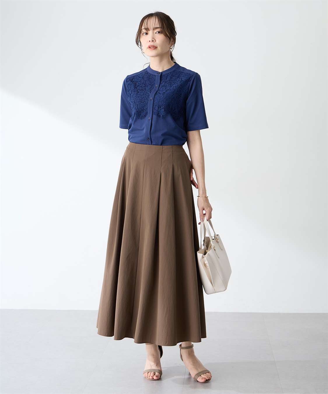 A/C DESIGN BY ALPHA CUBIC ラッシュフレアスカート【はっ水・接触冷感・ストレッチ・後ろウエストゴム】_sub_14