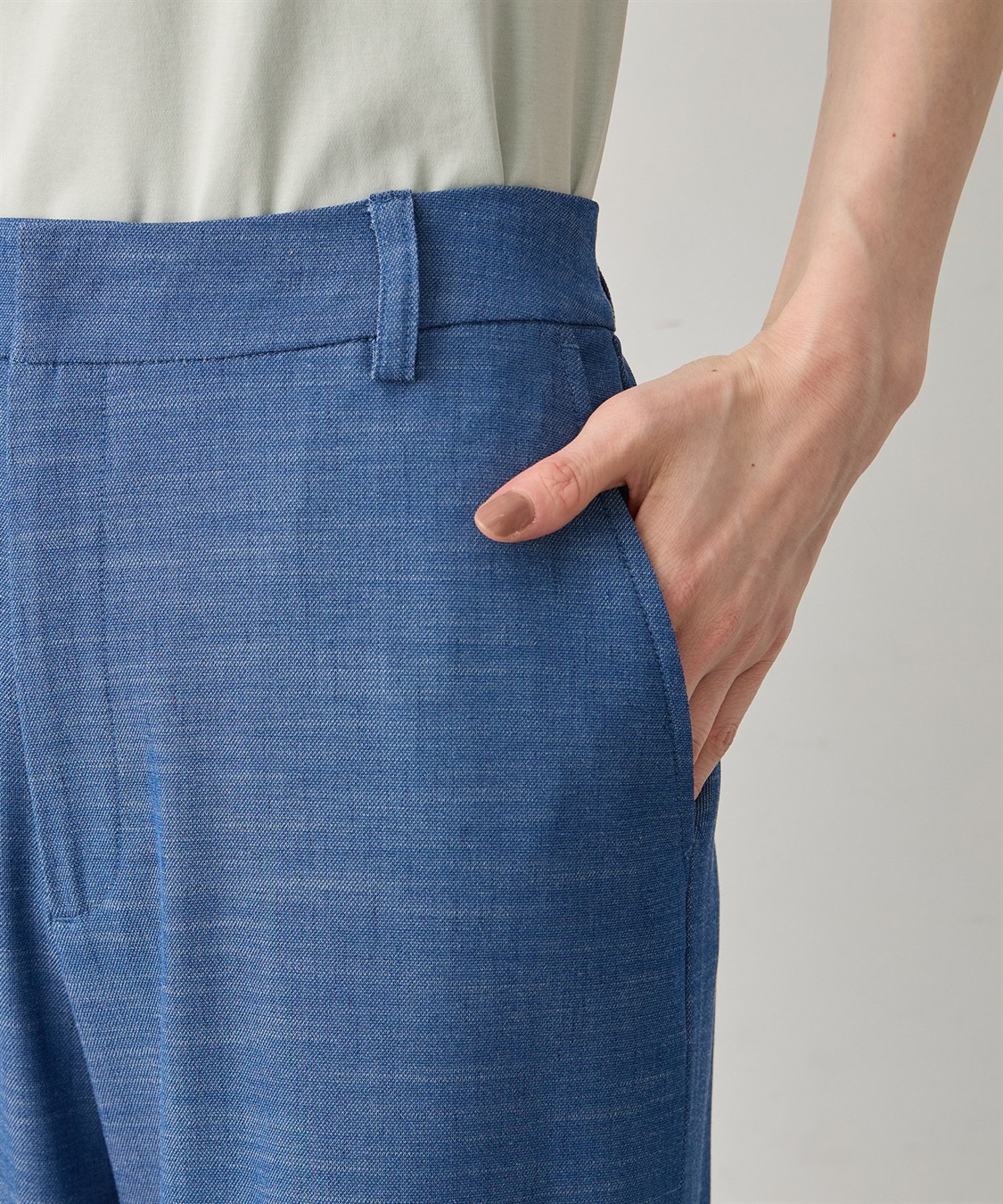 A/C DESIGN BY ALPHA CUBIC デニムライクストレッチワイドパンツ【後ろウエストゴム】_sub_13