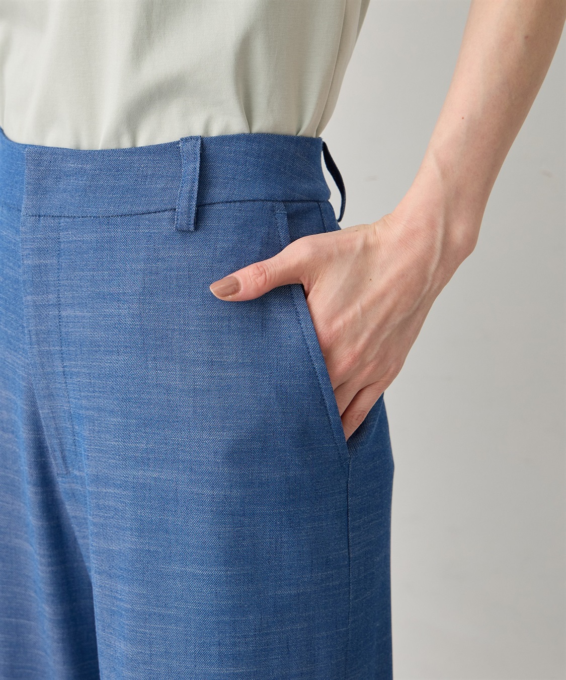 A/C DESIGN BY ALPHA CUBIC デニムライクストレッチワイドパンツ【後ろウエストゴム】_sub_14