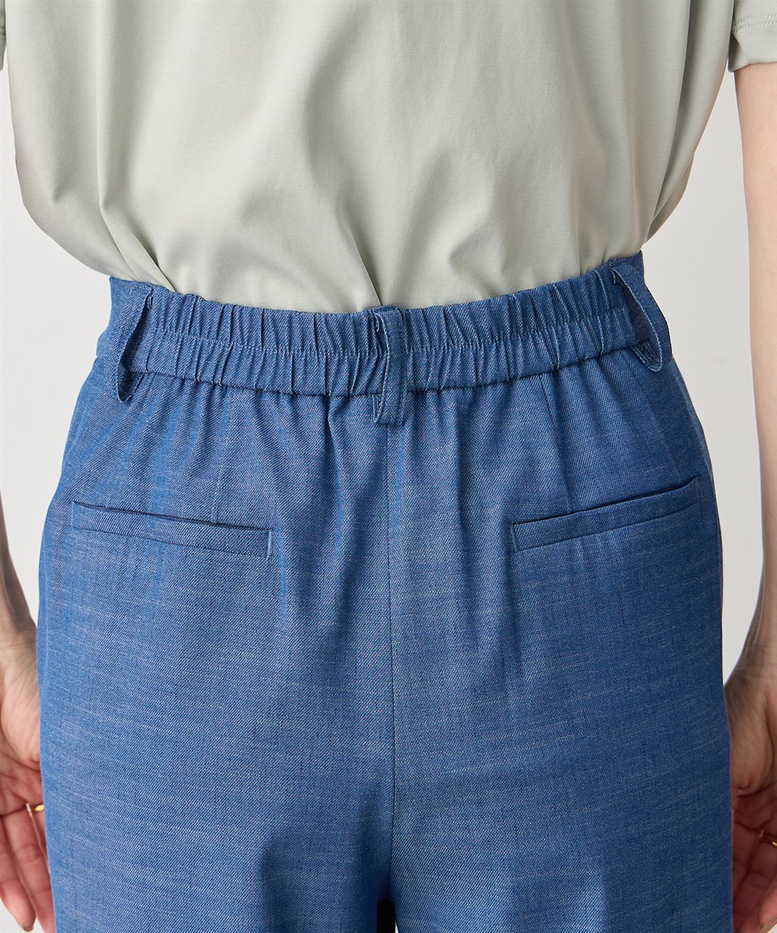 A/C DESIGN BY ALPHA CUBIC デニムライクストレッチワイドパンツ【後ろウエストゴム】_sub_15