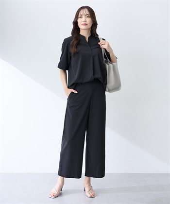 A/C DESIGN BY ALPHA CUBIC ストレッチストレートパンツ【接触冷感・UVカット・遮熱・後ろウエストゴム・セットアップ対応】_subthumb_10