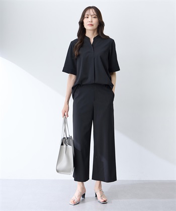 A/C DESIGN BY ALPHA CUBIC ストレッチストレートパンツ【接触冷感・UVカット・遮熱・後ろウエストゴム・セットアップ対応】_subthumb_11