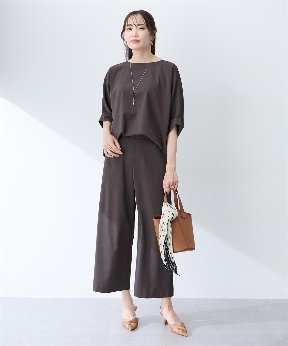 A/C DESIGN BY ALPHA CUBIC ストレッチストレートパンツ【接触冷感・UVカット・遮熱・後ろウエストゴム・セットアップ対応】_sub_12