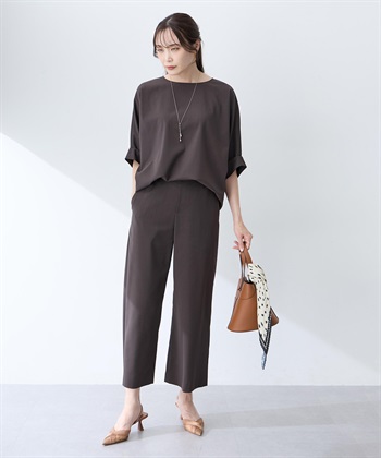 A/C DESIGN BY ALPHA CUBIC ストレッチストレートパンツ【接触冷感・UVカット・遮熱・後ろウエストゴム・セットアップ対応】_subthumb_14