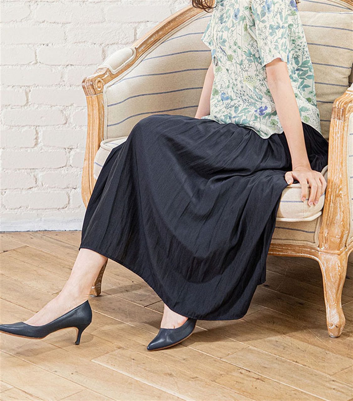 デシンロングスカート A/C DESIGN BY ALPHA CUBIC｜クロスプラス公式