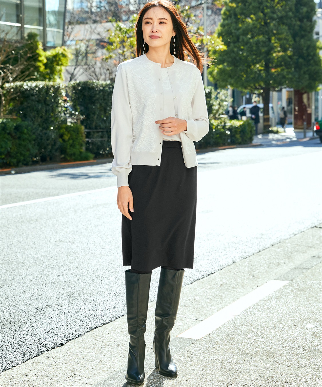 A/C DESIGN BY ALPHA CUBIC アルファブリックライトタイトスカート_sub_14