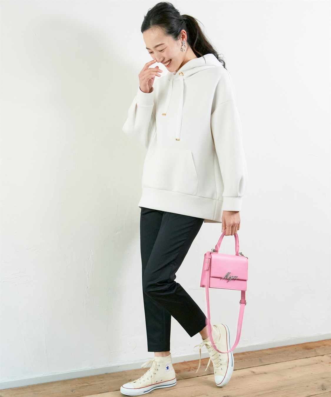 A/C DESIGN BY ALPHA CUBIC コットンサテンストレッチテーパードパンツ_sub_13