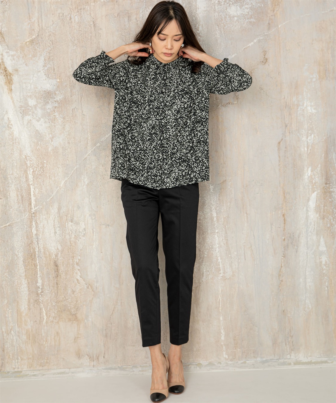 A/C DESIGN BY ALPHA CUBIC コットンサテンストレッチテーパードパンツ_sub_29