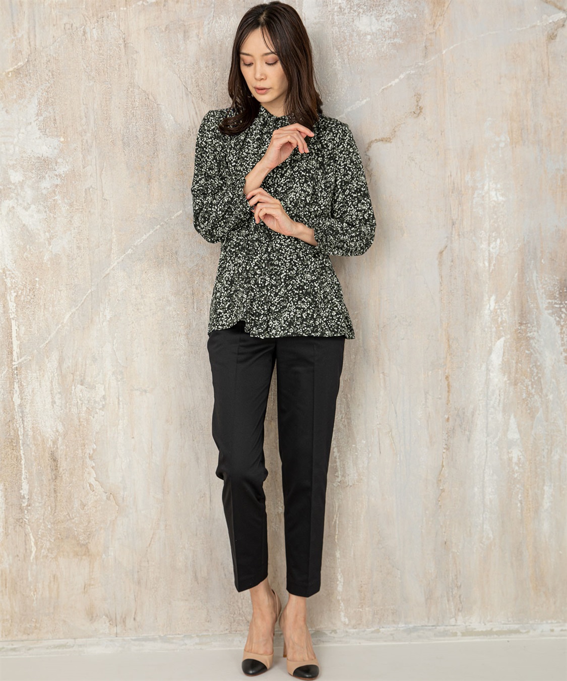 A/C DESIGN BY ALPHA CUBIC コットンサテンストレッチテーパードパンツ_sub_30