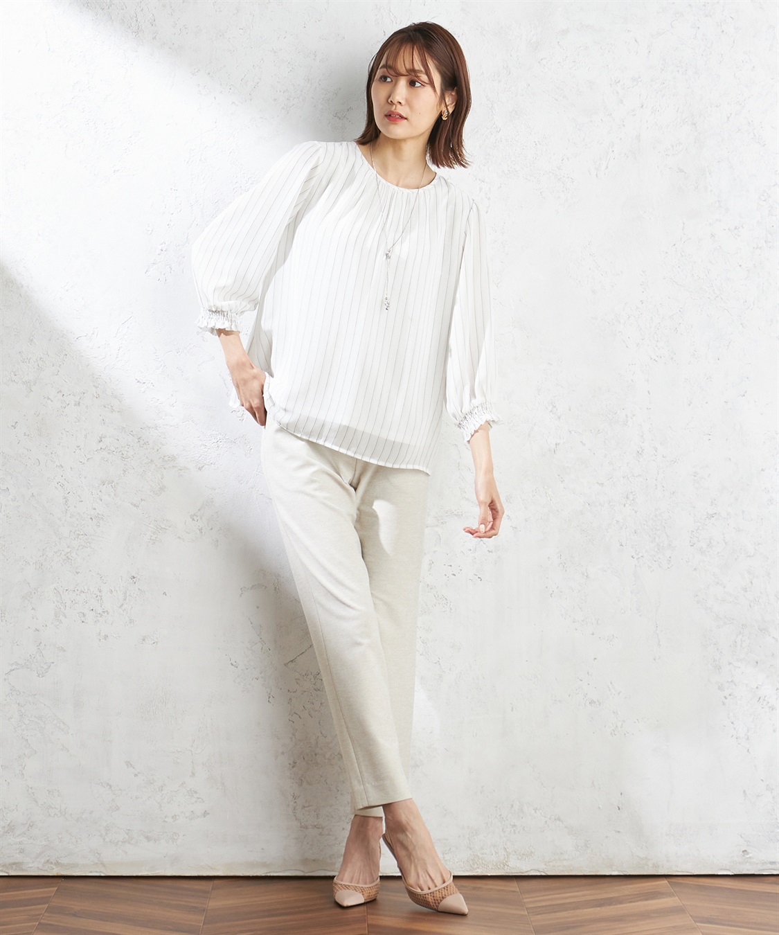 A/C DESIGN BY ALPHA CUBIC ウォッシャブルイージーケアテーパードパンツ_sub_9