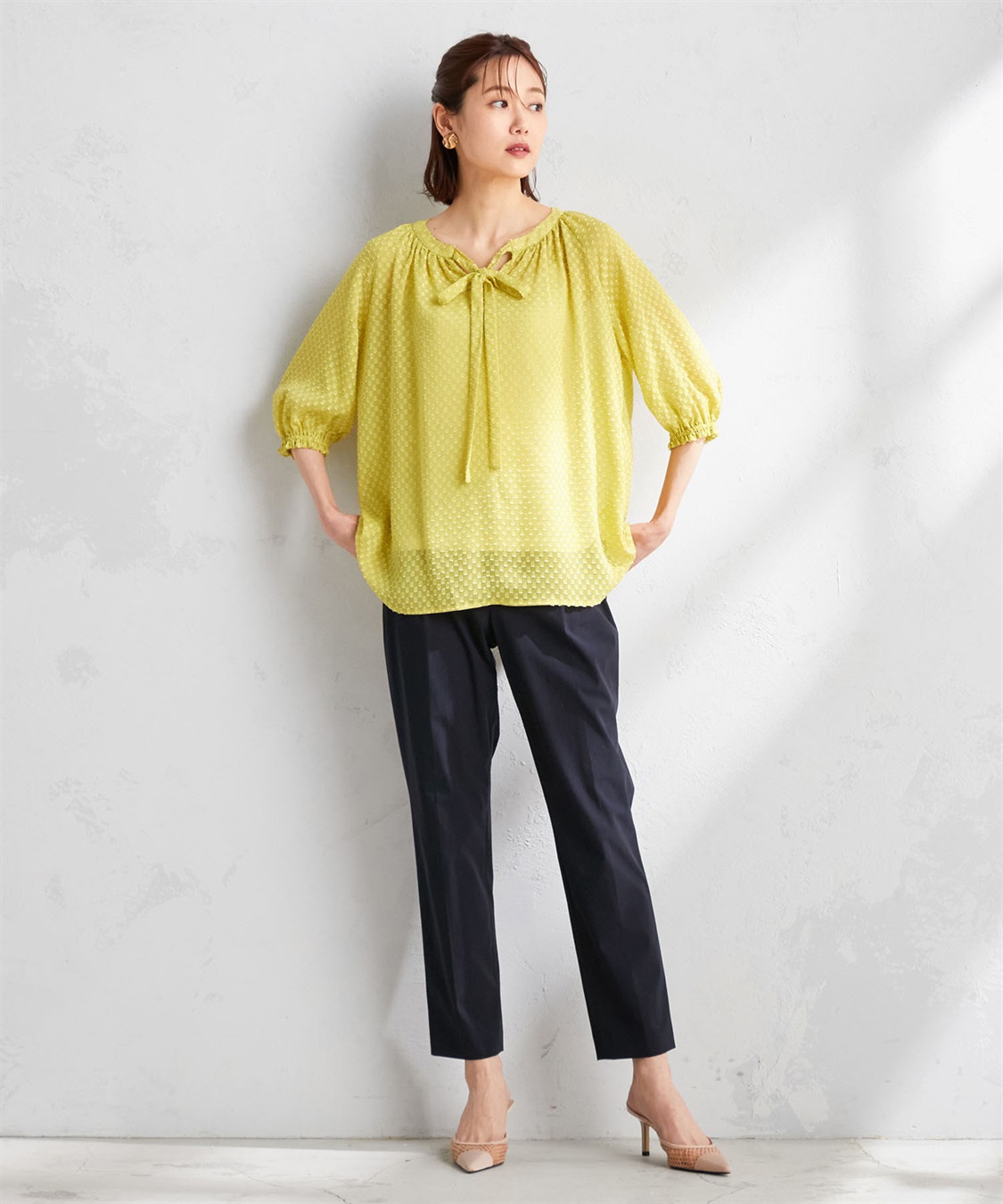 A/C DESIGN BY ALPHA CUBIC 【セットアップ】プレミアム機能付きナイロンストレッチテーパードパンツ_sub_9