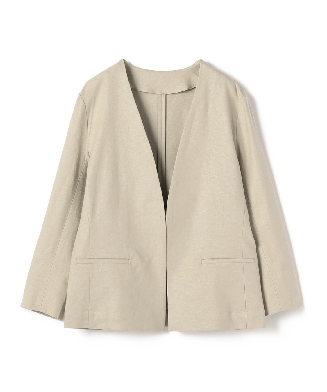 A/C DESIGN BY ALPHA CUBIC リネンブレンドカラーレスジャケット_sub_2