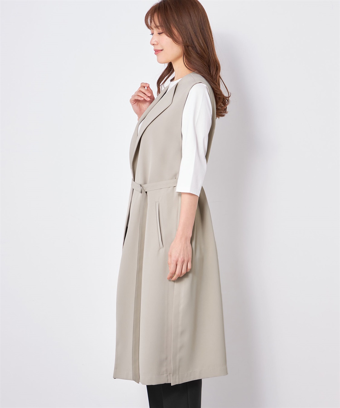 A/C DESIGN BY ALPHA CUBIC ウエストベルトロングジレ_sub_2