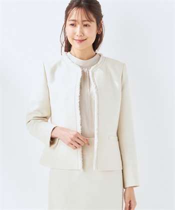 jun ashida - ラメ入りソフトツイードジャケット | ONLINE STORE