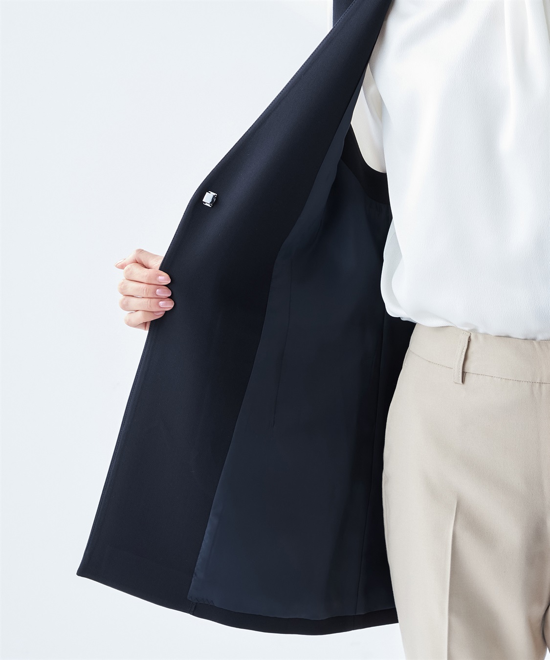 【公式】 セットアップ対応】ストレッチロングジレ A/C DESIGN BY ALPHA メンズウェア