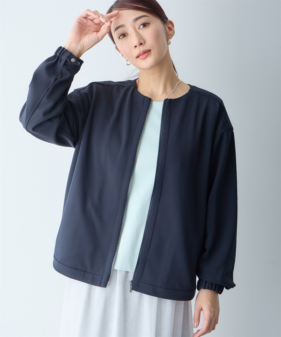 A/C DESIGN BY ALPHA CUBIC ノーカラーブルゾン_sub_18